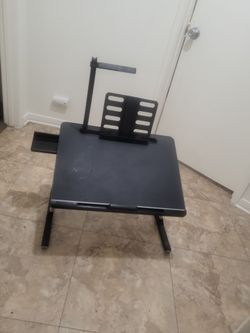 Laptop Desk Bed Table with LED Light,Adjustable
