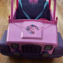 Pink Jeep For Dolls 