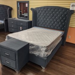 New 4 Piece Queen Bedroom Set Queen Bed Frame Dresser