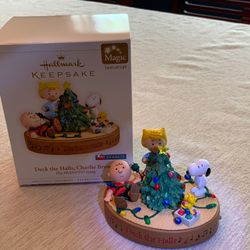 Christmas Ornament, Snoopy, Charlie Brown & Sally “Deck The Halls, Charlie Brown”