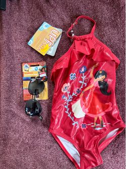 Elena of Avalon princess swimsuit and sunglasses set size 2T brand new