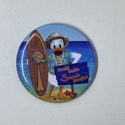 Disney Button Donald Duck's Seaside Breakfast PCH Grill Button