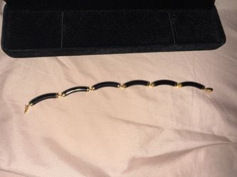 Black onyx w. 14k Italian REAL gold