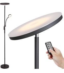 Led Floor Lamp Torchiere Floor Lamp with Adjustable Reading Lamp And Remote. 3CCT, Dimmer.