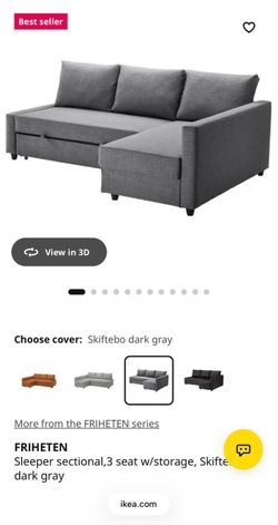 IKEA Chaise long SOFA BED with Storage - must pick up Monday Nov 2nd