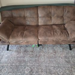 Beautiful Brown Faux Leather Sofa