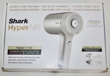 Shark Hyper Air Hair Dryer IQ in box with all papers Like new