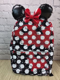 Disney Parks Minnie Backpack  ( Reversible Sequence)