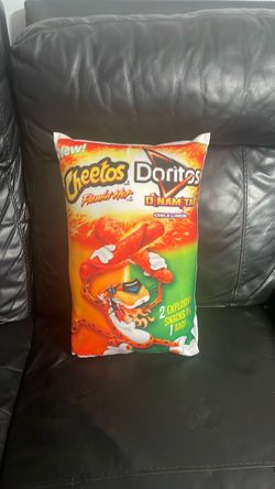 Flaming hot Cheetos & Dorito Dinamita Pillow w/ removable cover