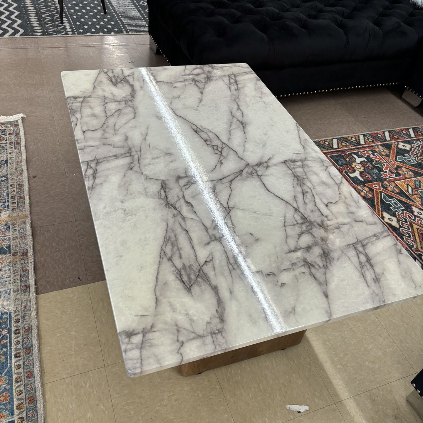 Faux Marble Top Coffee Table