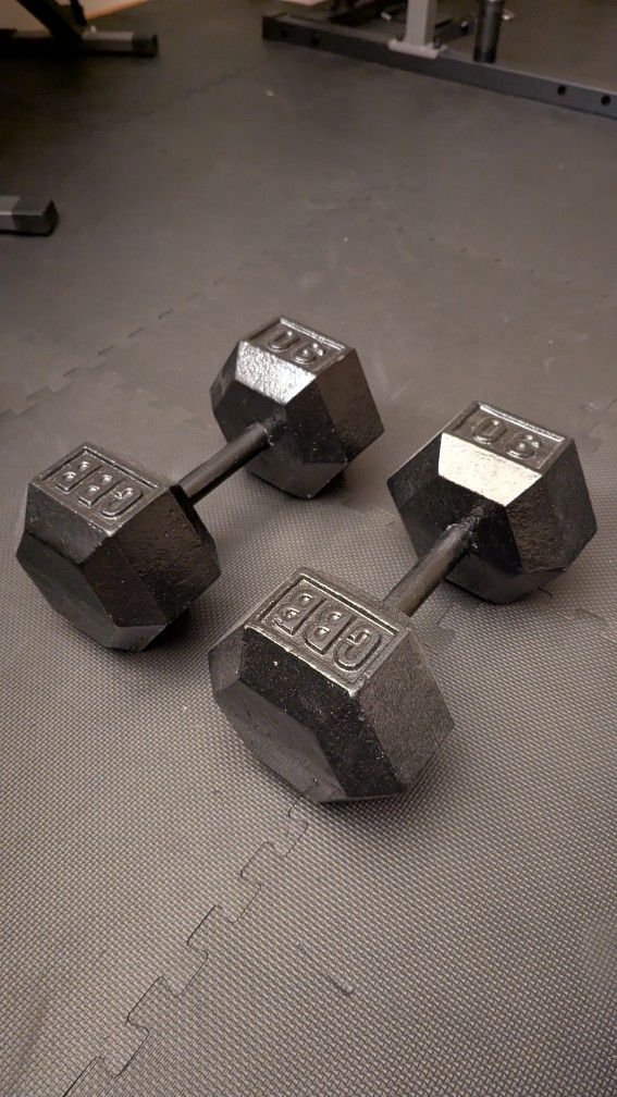 Set of 90lb Dumbbells