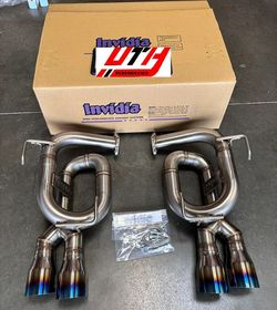 INVIDIA Twin Loop Titanium Burnt Tip Axle Back Exhaust for Subaru WRX 22-26 VB