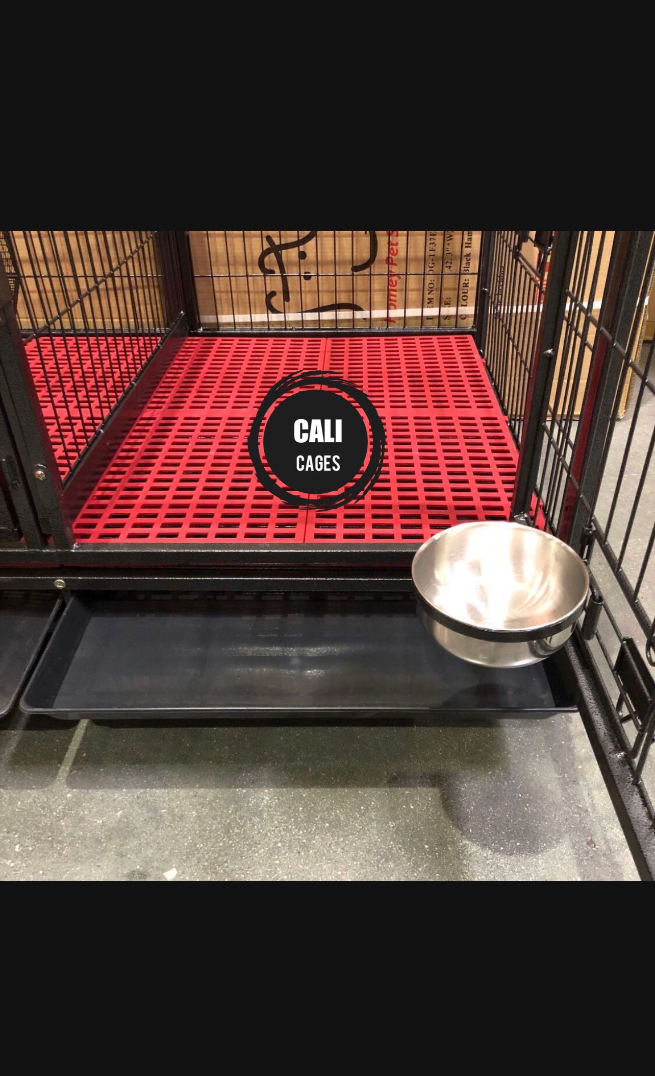 Dog Pet Cage Kennel Size 43 With Divider And Feeding Bowls New In Box 📦 