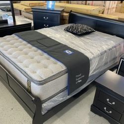 Furniture, Mattress, Boxspring, Bunkbed, Bedframe, Chest Dresser, Mirror, Nightstand