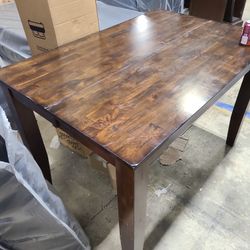Solid Mango Wood Counter Table With Leaf