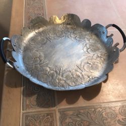 Pewter serving tray
