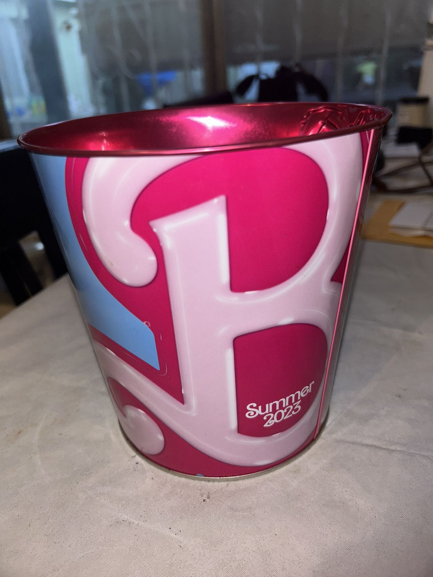 Popcorn Bucket Barbie Movie Tin