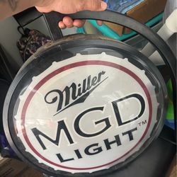 Miller MGD Genuine Pub Bar Sign Wall Mount