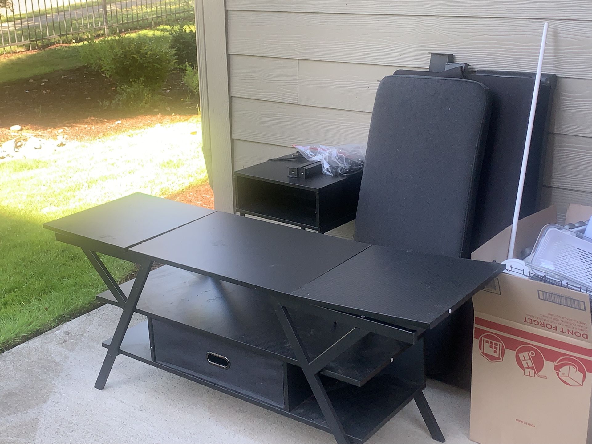 FREE!! 3 Piece Set: TW Bed frame, Nightstand And Entertainment Center