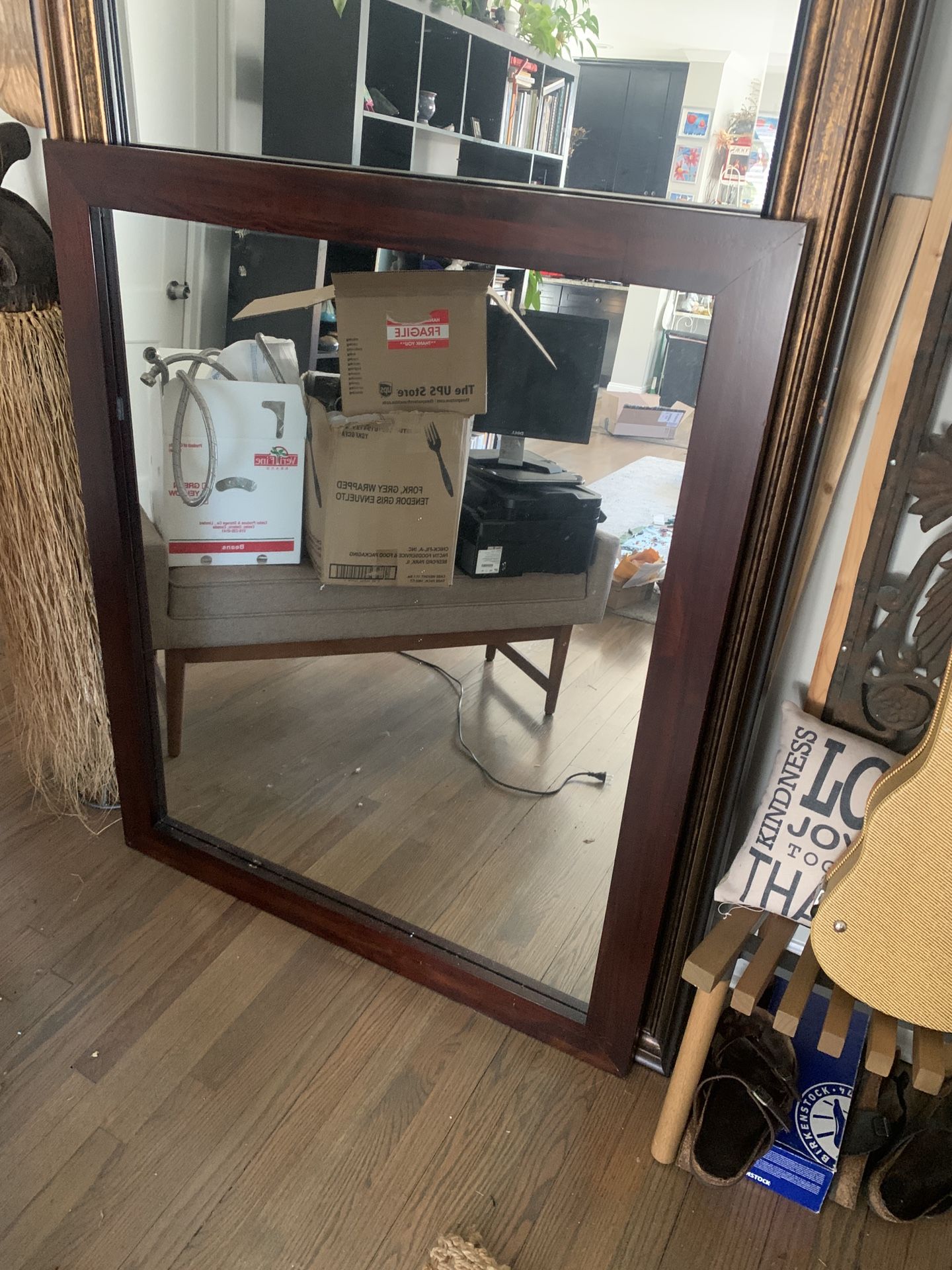 Indonesian Modus Riva Mirror, Chocolate Brown