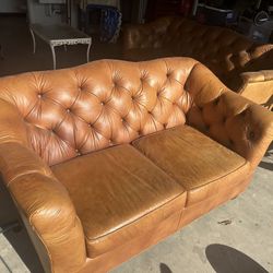 Leather Couch And Loveseat