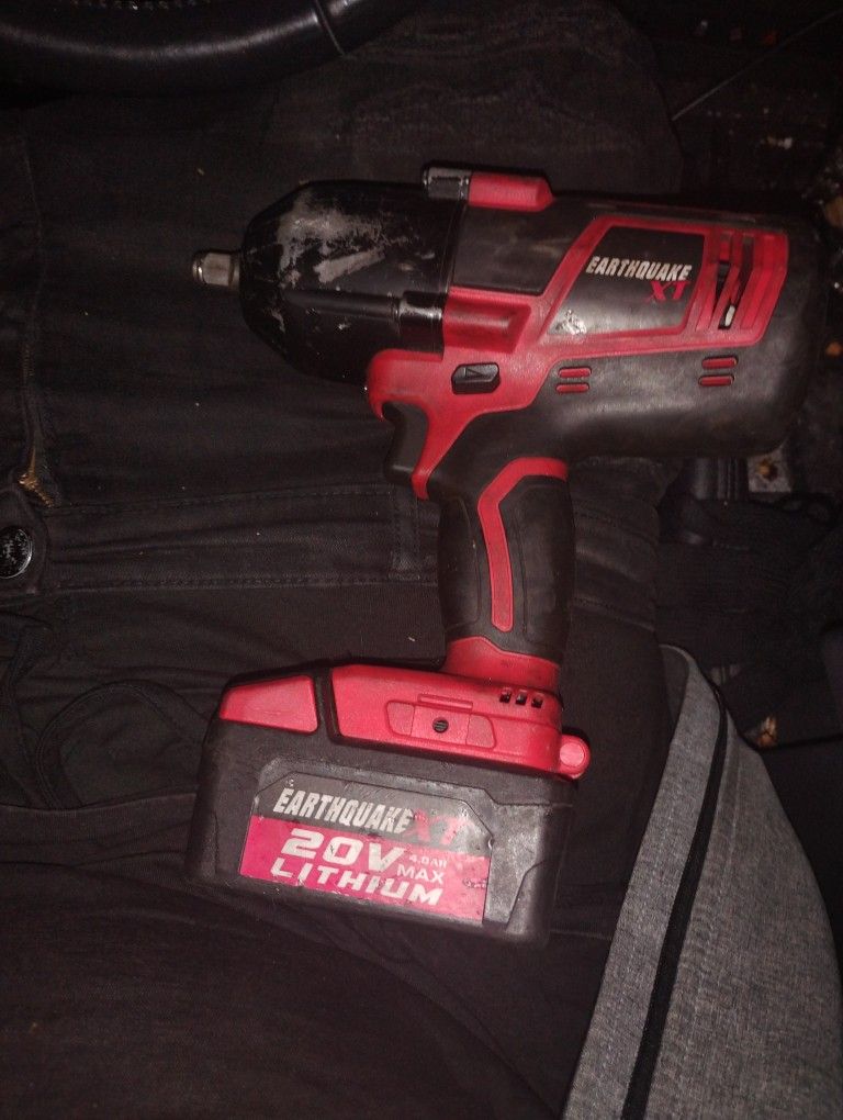 20 V Earthquake XT Good Condition With Battery Ready To Use Retail 250+ Torque Impact Drill