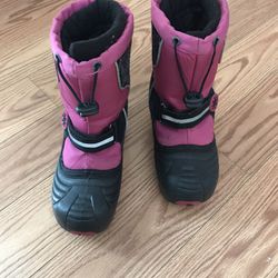 TOTES GIRLS SNOW BOOT PINK EXCELLENT CONDITION SZ 1