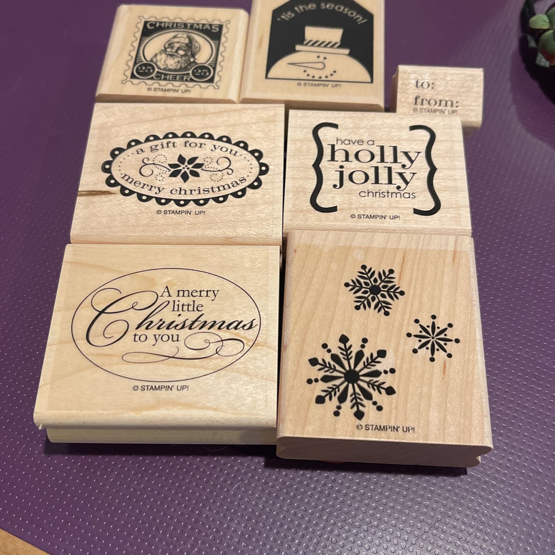 Stamping Up Christmas Wood Block Stamps