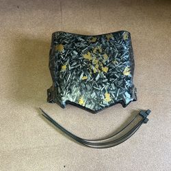 Motocutz Style Gold and Forged Carbon Number Plate