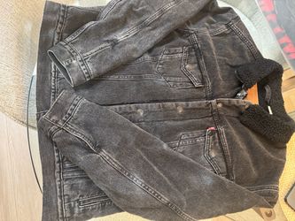 Levi's Sherpa-Lined Black Denim Jacket