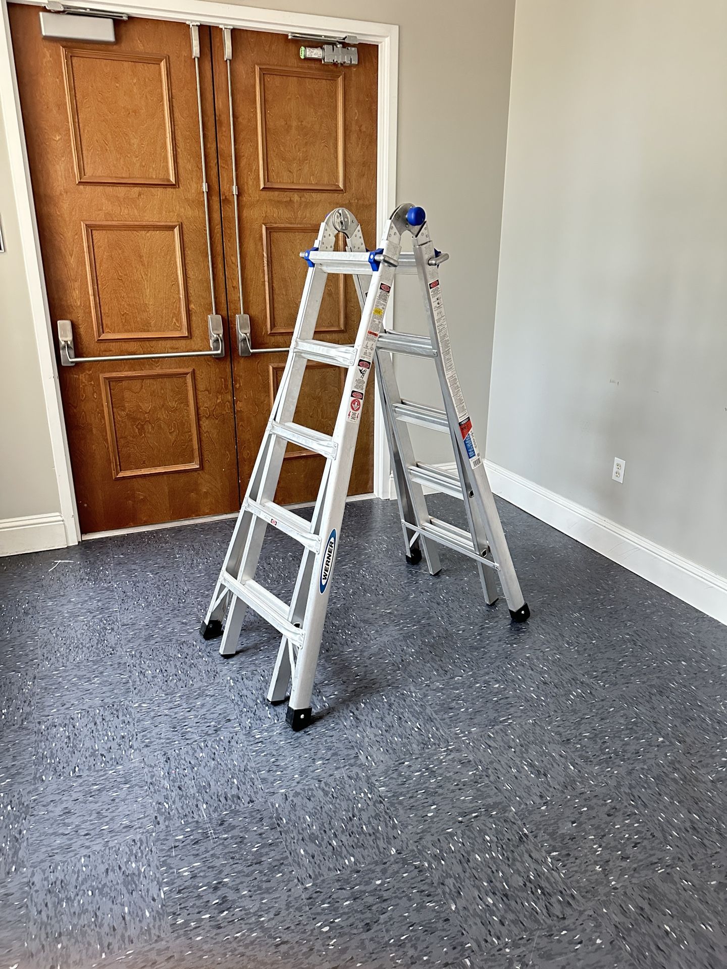 Werner 21ft Multi Position 5 In 1 Pro Extension Step Ladder