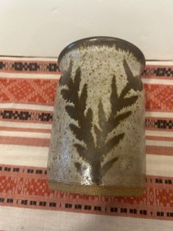 Vintage Mid Century Retro Signed W. Davis Studio Pottery Vase