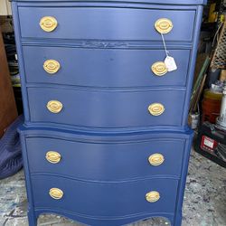 Solid Wood, Antique Hand, Painted Dresser