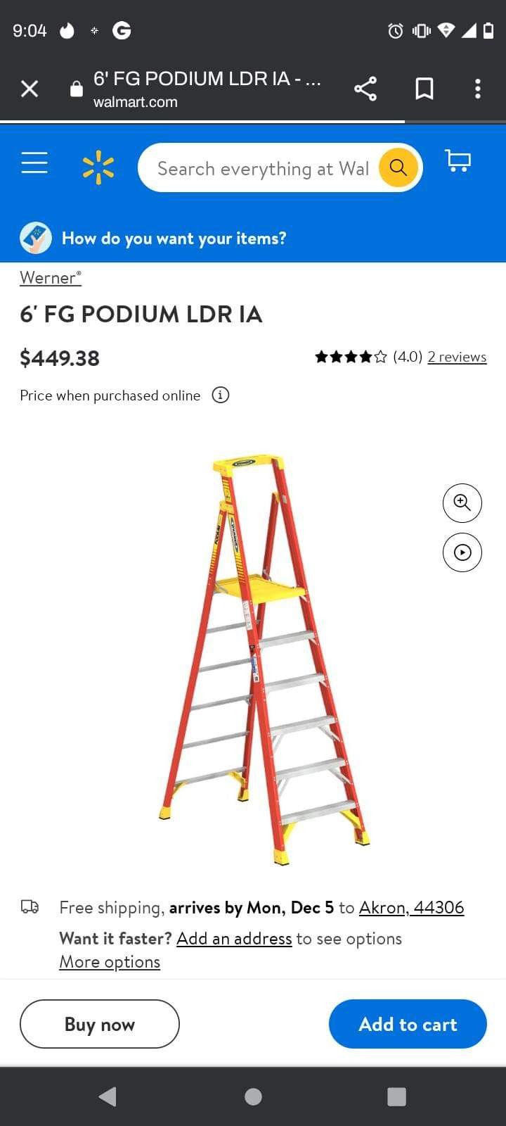 6 Ft Podium Ladder 