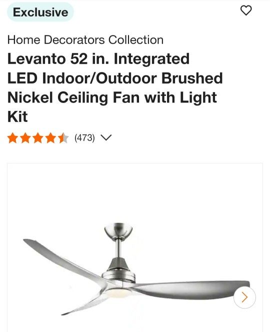 Levanto 52 in. Integrated LED Indoor/Outdoor Brushed Nickel Ceiling Fan with Light Kit
Open box item $$120.EACH