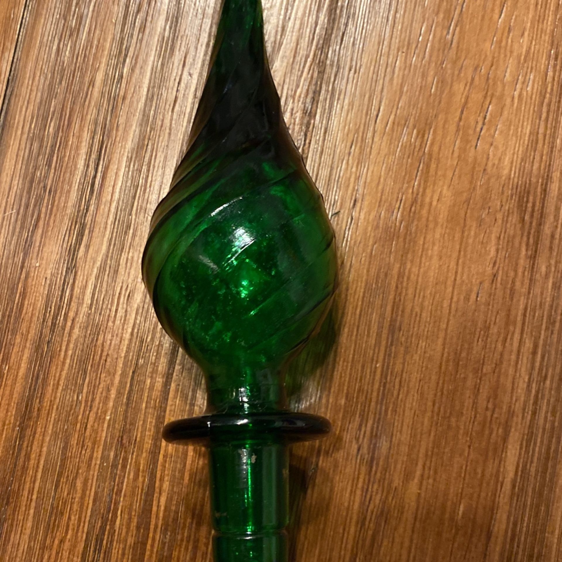 Vintage Green Decanter Top