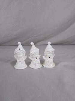 Angel Baby Child - Bell - Off-White Porcelain Ceramic - Unmarked Lot of 3
