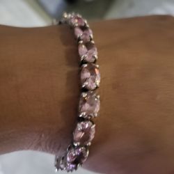 Gorgeous 80+ Carat Pink Topaz Tennis Bracelet 