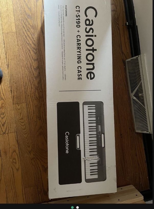 Casio Casiotone, 61-Key Portable Keyboard with USB (CT-S190) w/ Carry Case