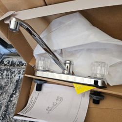 New Chrome 2 Handle Kitchen Faucet