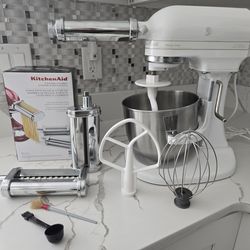 KitchenAid Professional Stand Mixer & Motorized Pasta Maker Set - LIKE NEW