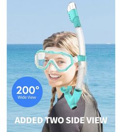 Snorkel Adult Mask Set - Dry Top Food Grade Silicon 