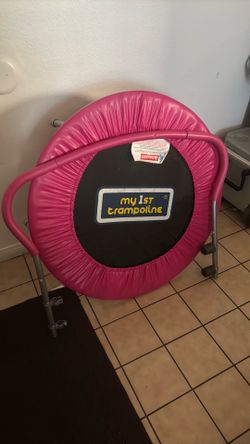 Kids pink trampoline