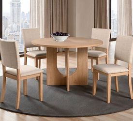 Oberto round dining set