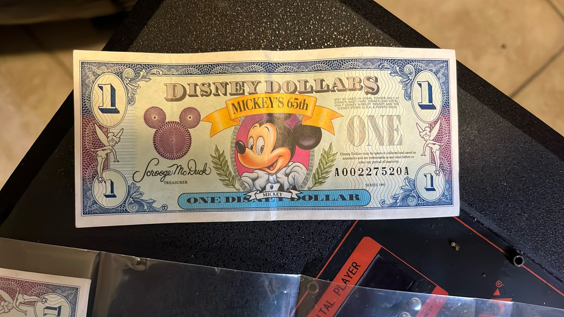 Rare Great Condition One Low Number Sequence 1993 Disney 1$