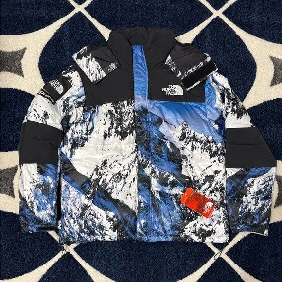 The North Face X Supreme Mountain Baltoro Jacket Blue/White Size Large