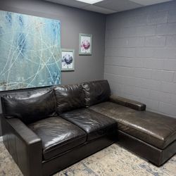Beautiful Genuine Leather Sectional Couch