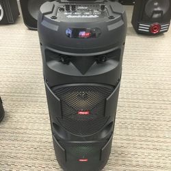 Dual Eight Inch Rechargeable Bluetooth Speaker/aux/fm/USB And SD Port/microphone For Karaoke/brand New!!