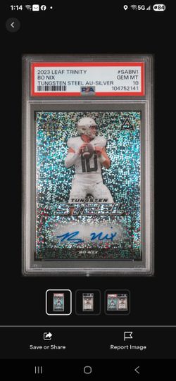BO NIX DENVER BRONCOS PSA GRADED AUTO ROOKIE CARD 