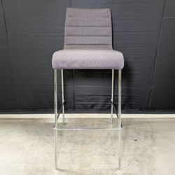 Blu Dot Contemporary Gray Fabric Bar Stool